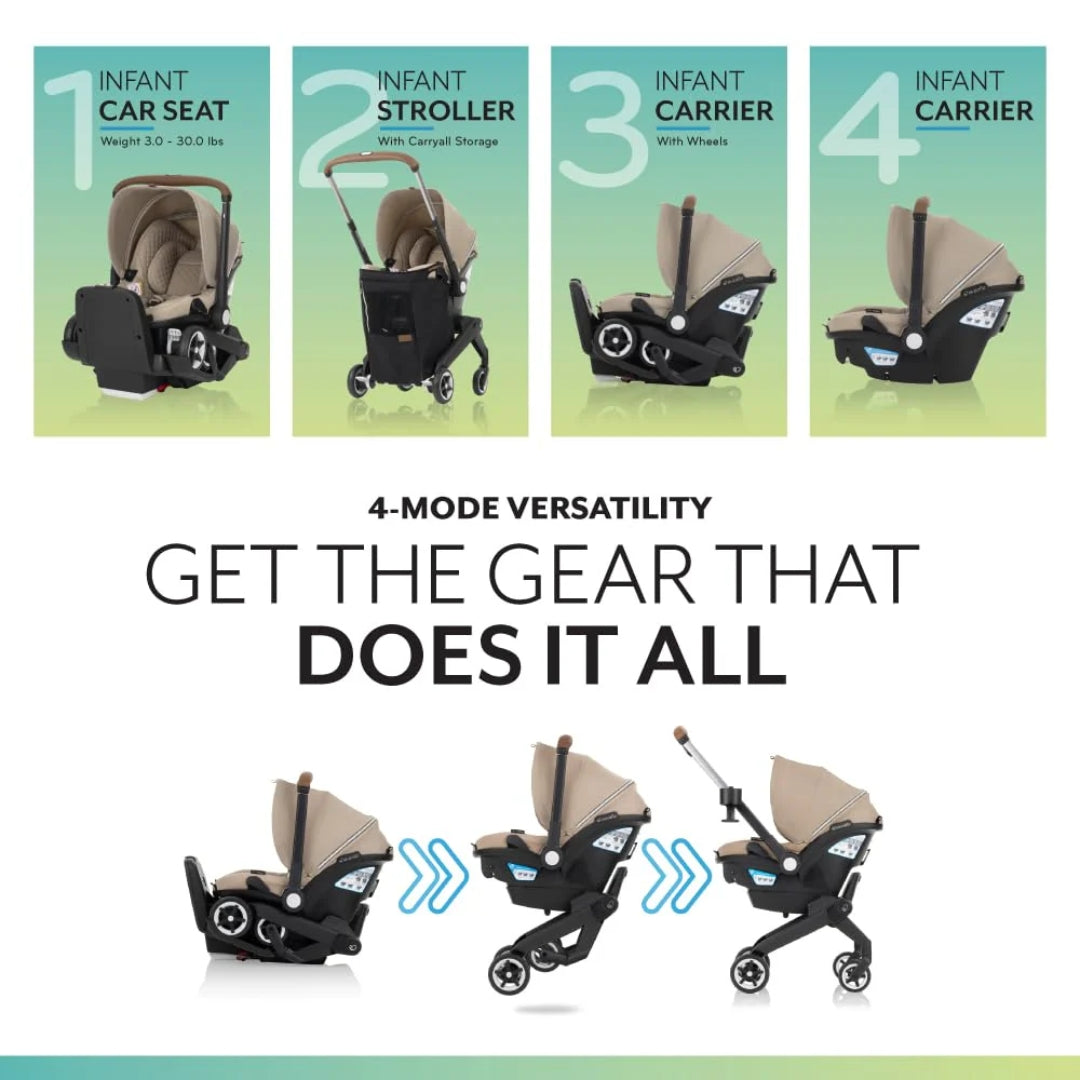 Evenflo Shyft DualRide Infant Car Seat & Stroller Combo - Champagne