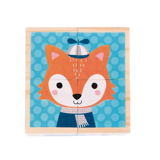 Janod My First Blocks Forest Portraits Wood cubes