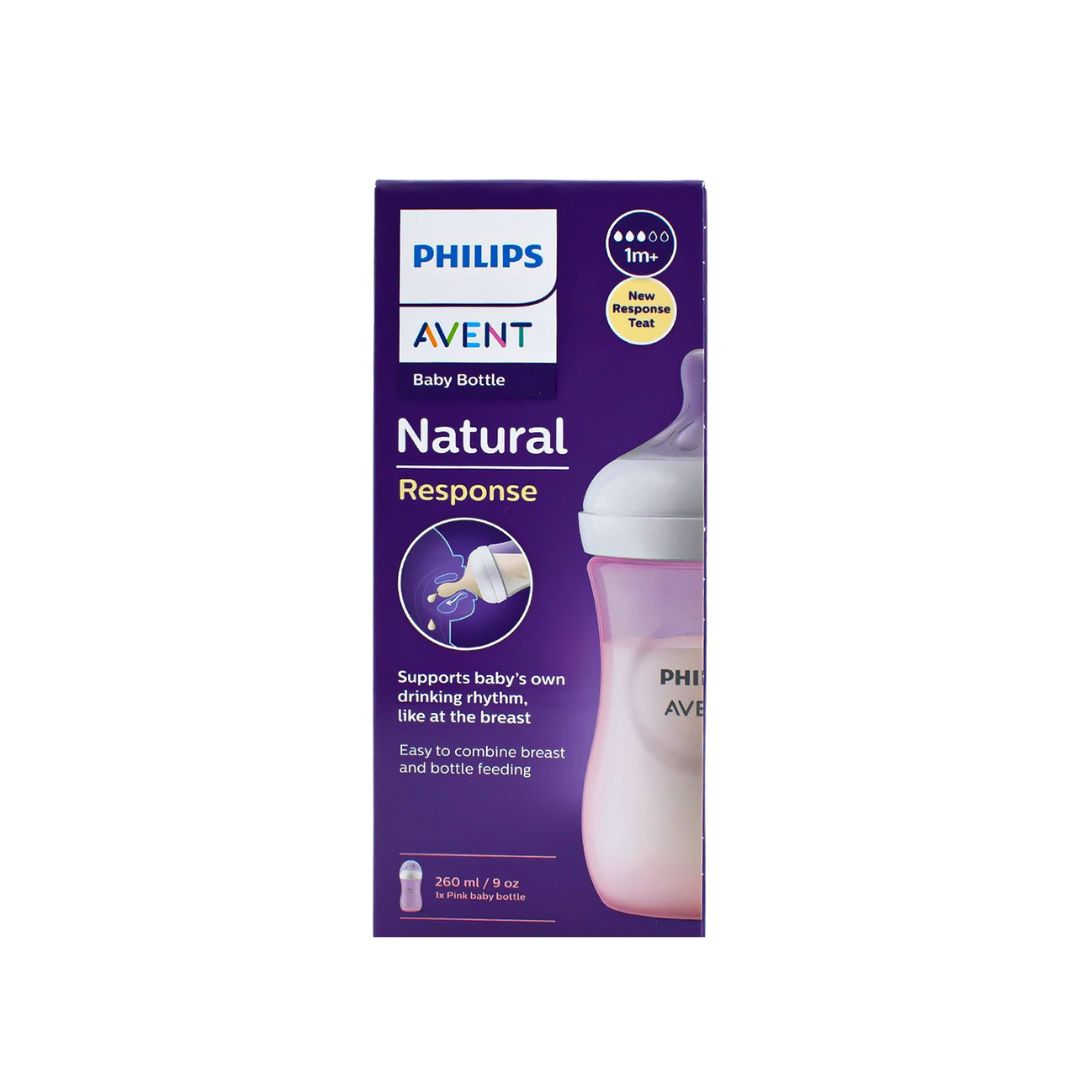 Philips Avent 260 Ml Natural Response Baby Bottle Pink