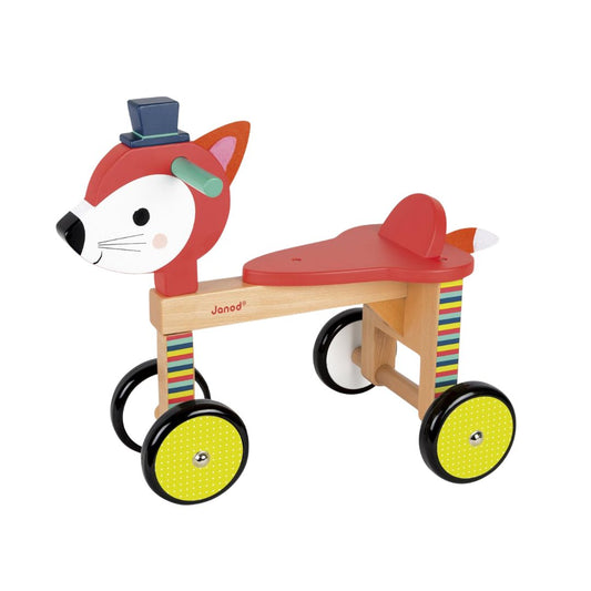 Janod Baby Forest Wooden Fox Ride-On