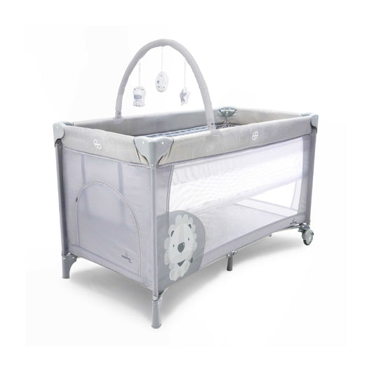 Asalvo Travel Cot Complet Duo Baby Lion Grey