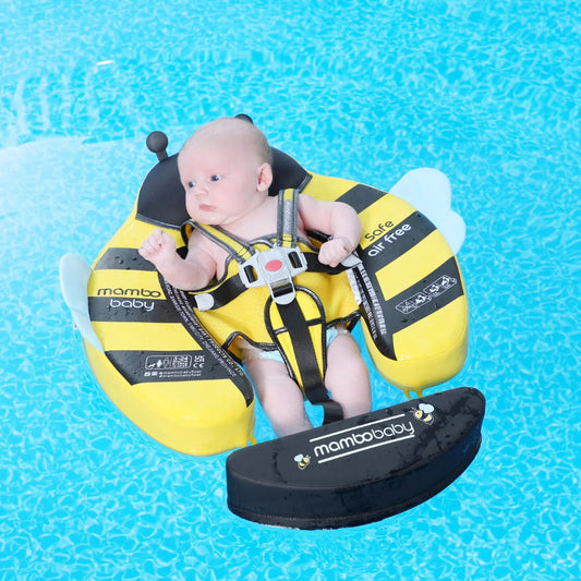 Mambobaby non-inflatable baby float with canopy and tail