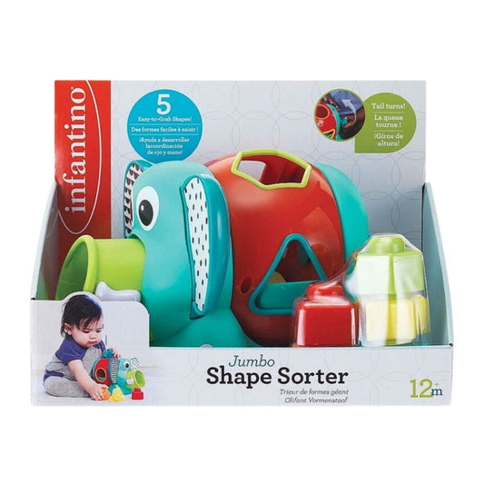 Infantino Jumbo Shape Sorter packaging with elephant design