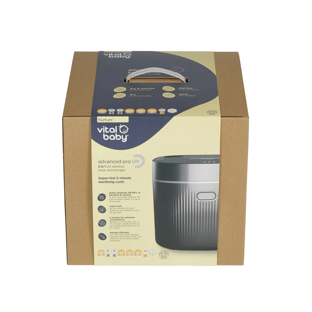 Vital Baby Advanced Pro UV Steriliser & Dryer | Black