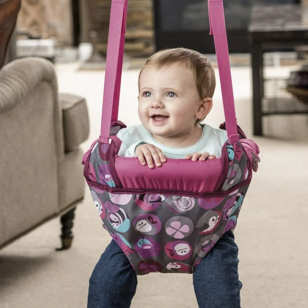 Exersaucer pink with baby
