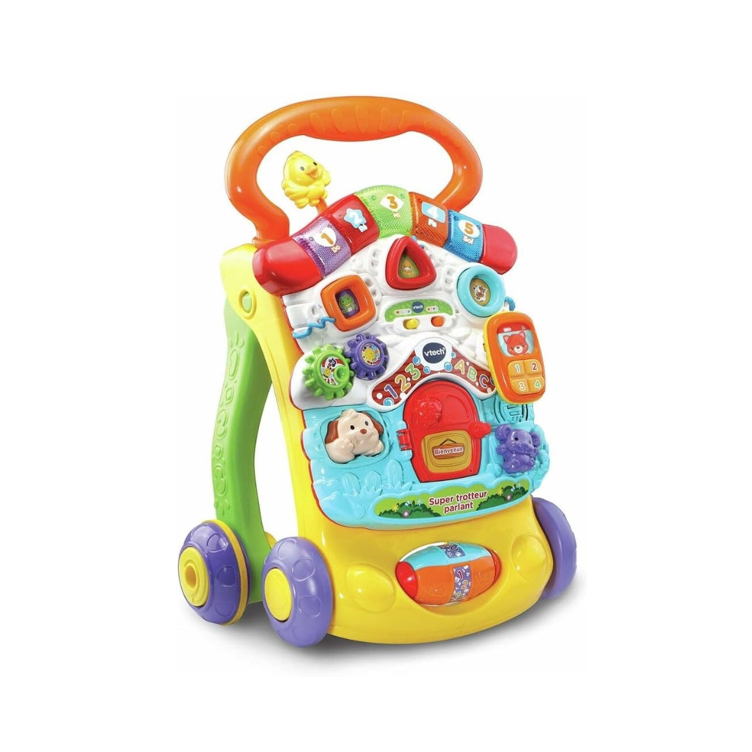 Vtech French colorful interactive walker on a white background