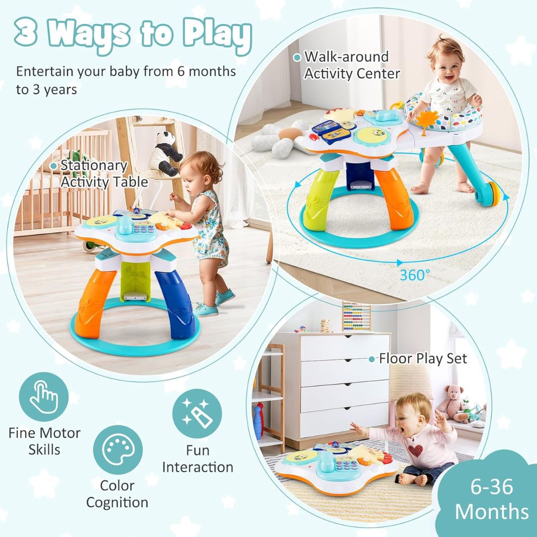 Baby Walker 3 in 1 Walk Around Baby Activity Center