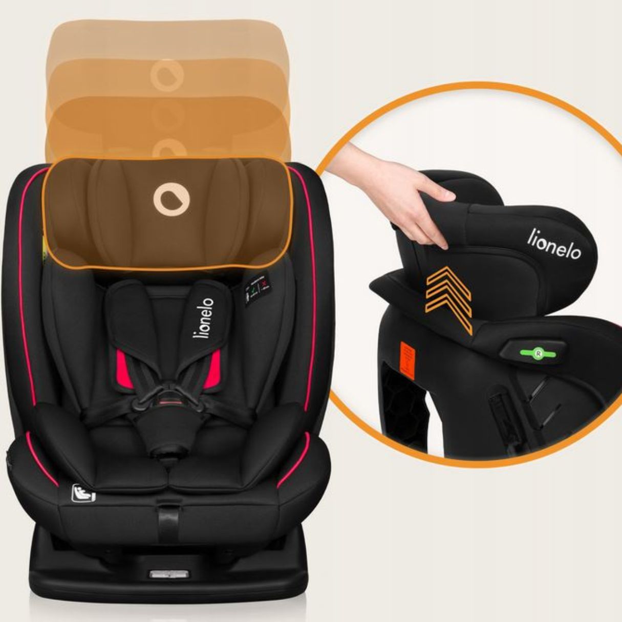 Lionelo Aart i-Size Car Seat Red