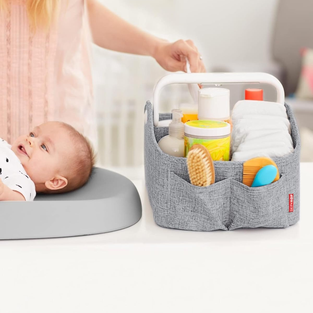 Skip Hop Nursery Style Light-Up Diaper Caddy Grey