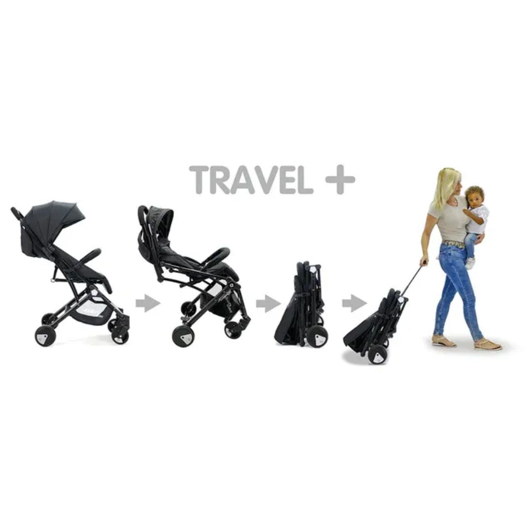 Asalvo Travel Stroller Black Aqua