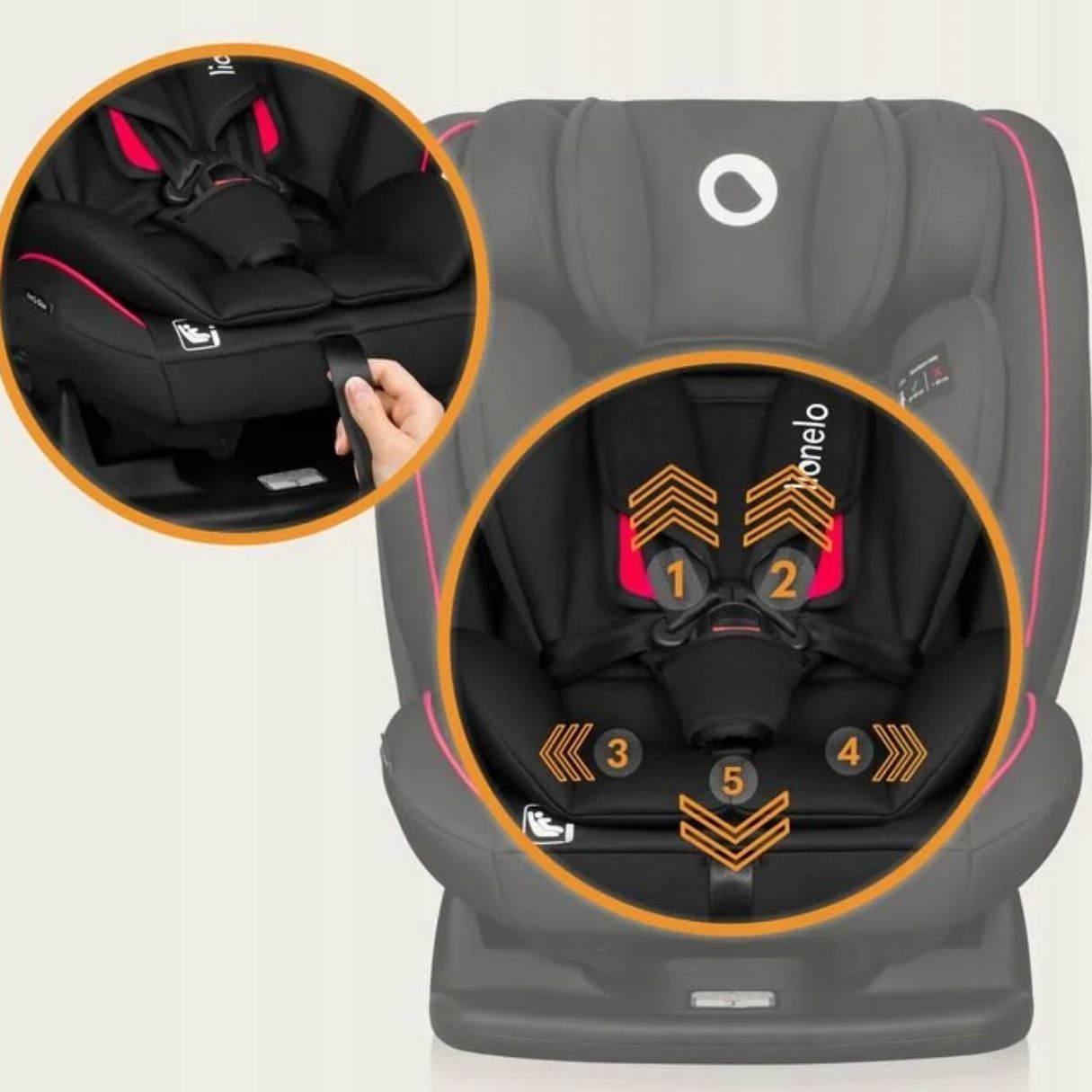 Lionelo Aart i-Size Car Seat Grey