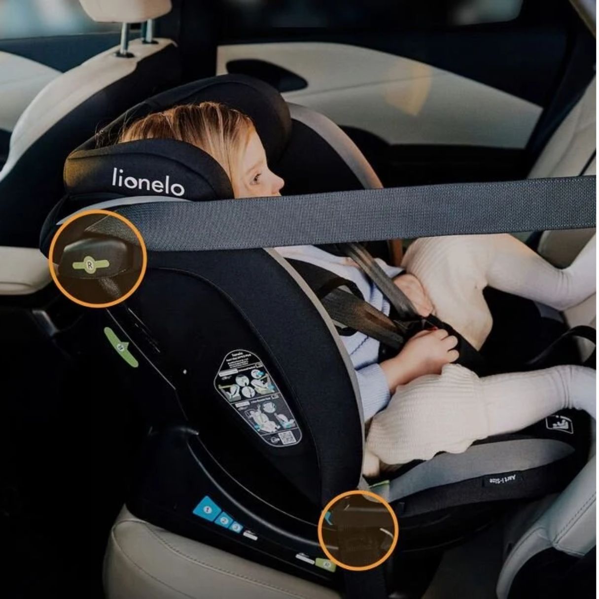 Lionelo Aart i-Size Car Seat Grey