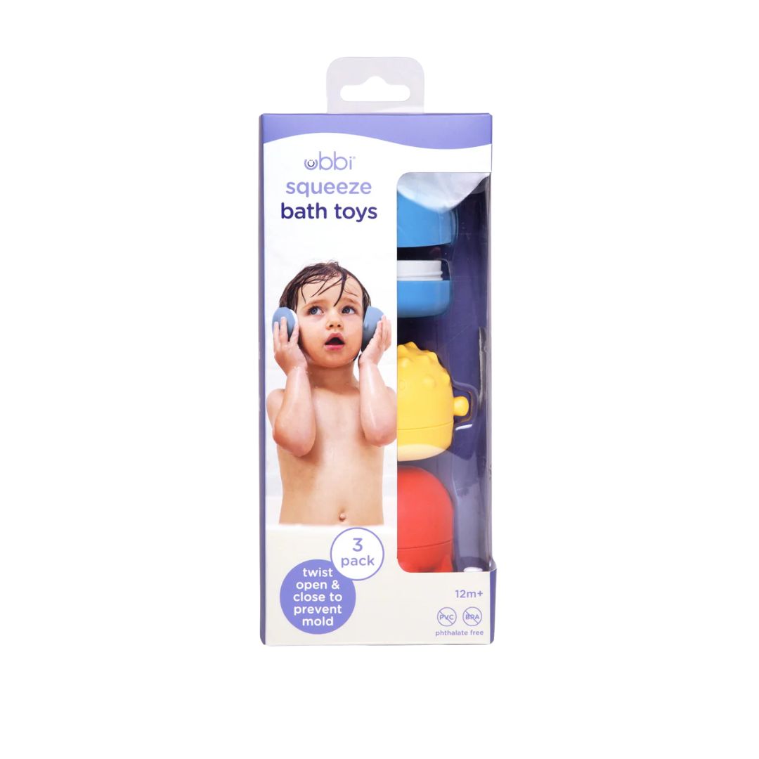 Ubbi Squeeze and Switch Silicone Bath Toys Contemporary