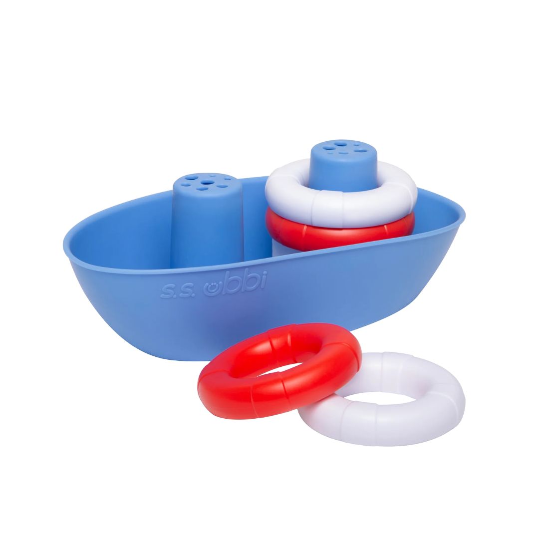 Ubbi Boat & Buoys Bath Toys Set