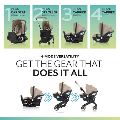 Evenflo Shyft DualRide Infant Car Seat & Stroller Combo - Champagne