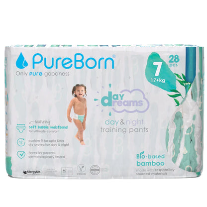Pack of PureBorn day & night training pants on a white background