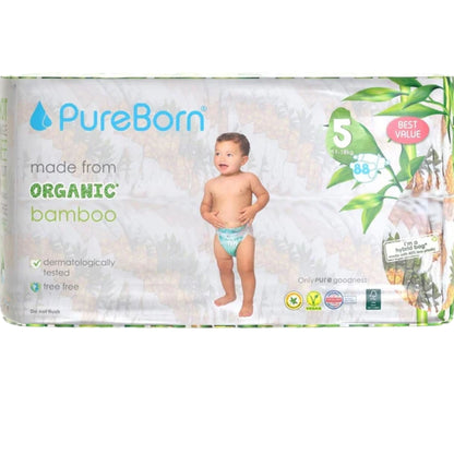 PureBorn Master Pack Organic Bamboo Diapers