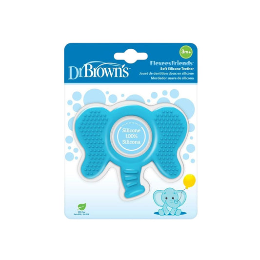 Dr. Brown’s Flexees Friends Soft Silicone Baby Teether - Elephant