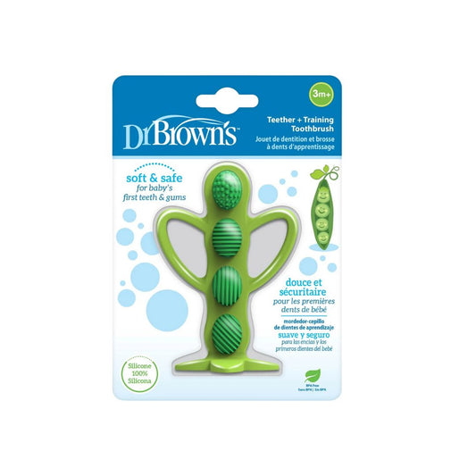 Dr. Brown’s Peapod Teether and Training Toothbrush - Green