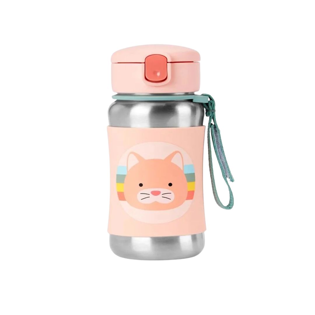 Skip Hop Stainless Steel Straw Bottle – Cat