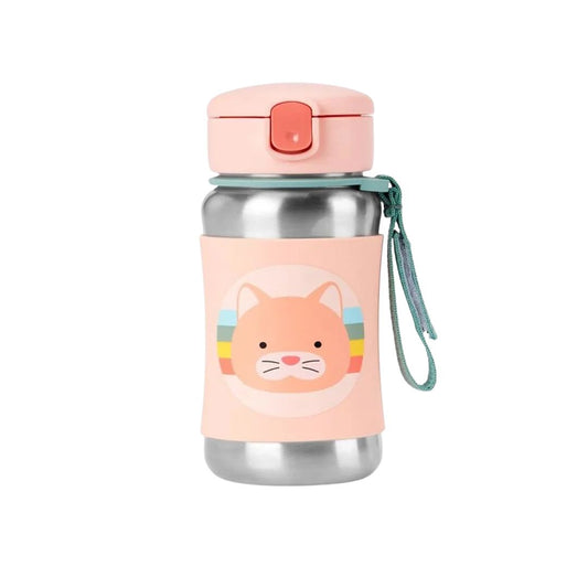 Skip Hop Stainless Steel Straw Bottle – Cat