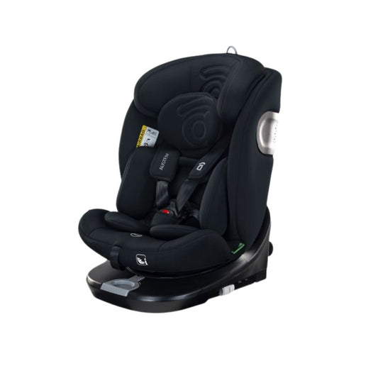 Asalvo Austen Black baby car seat on a white background