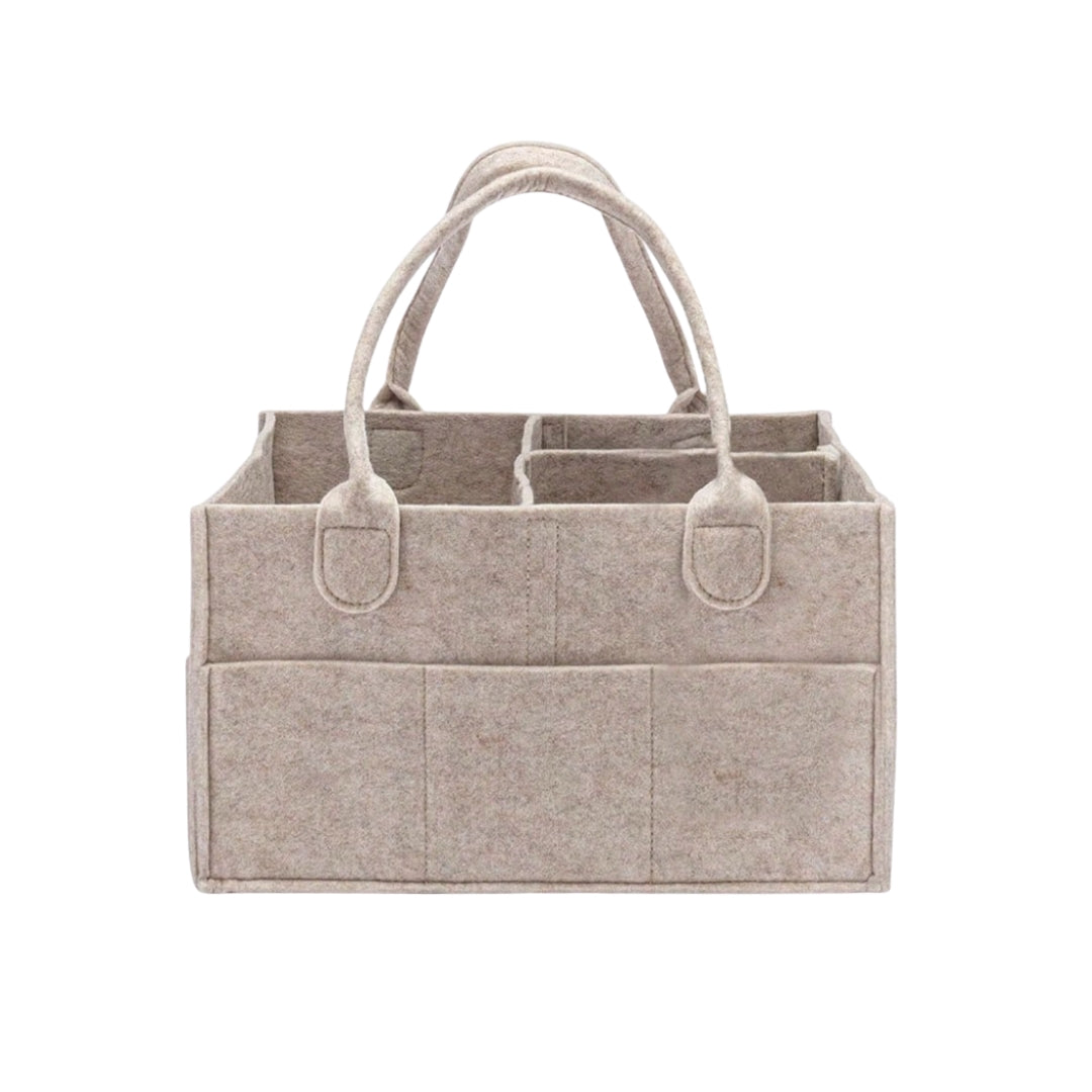 Felt Diaper Bag - Beige