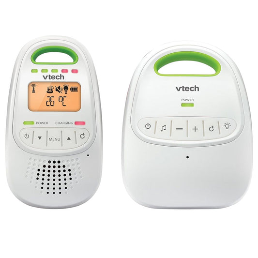 Two VTech baby monitors on a white background