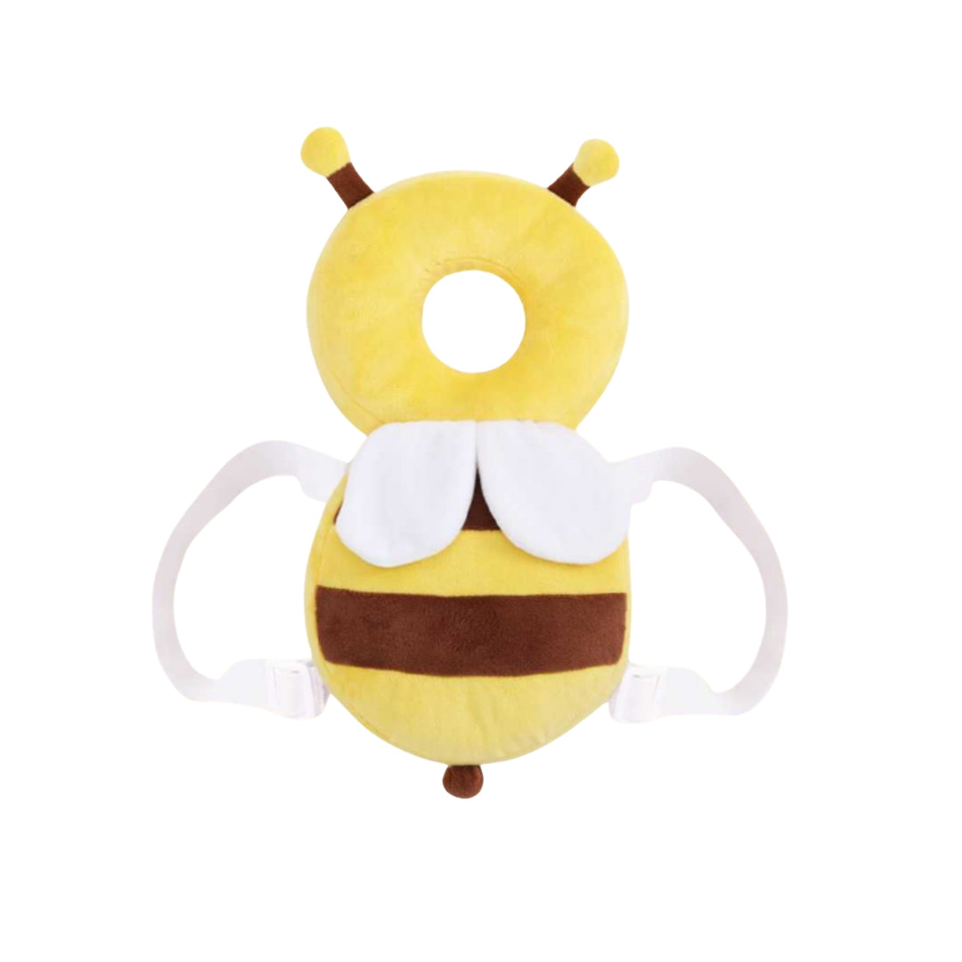 Protective Pillow shaped like a bee on a white background