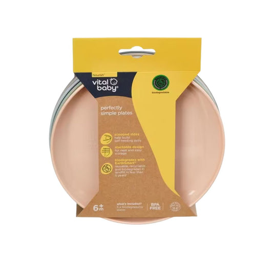 Vital Baby plates in packaging on a white background