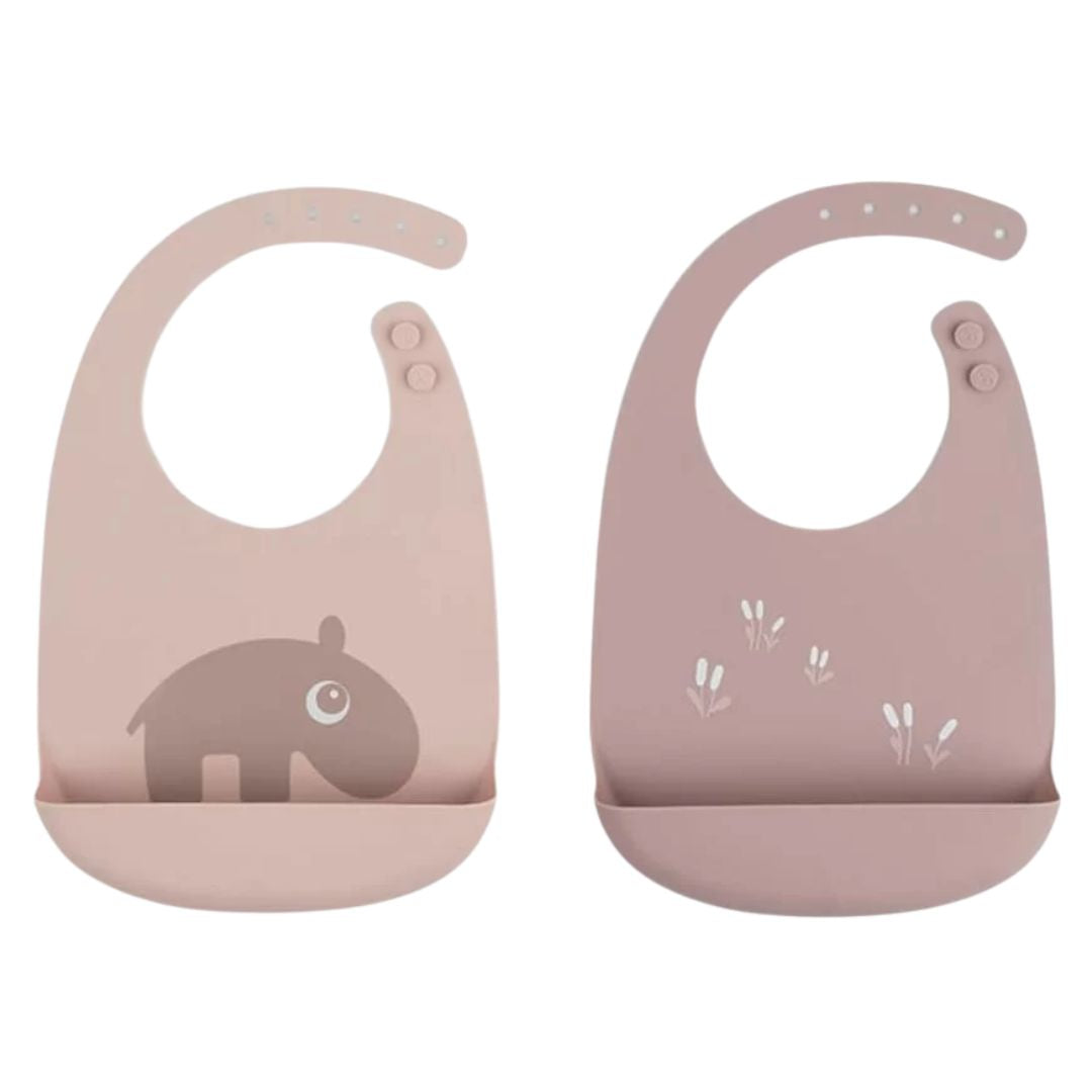 Done by Deer Silicone Bibs Powder - 2 Pack