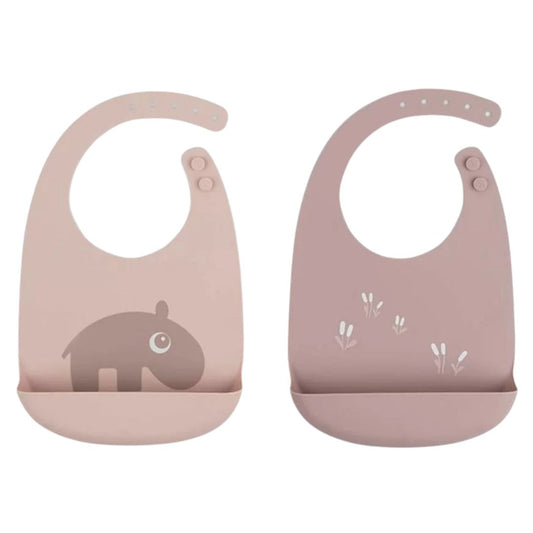 Done by Deer Silicone Bibs Powder - 2 Pack