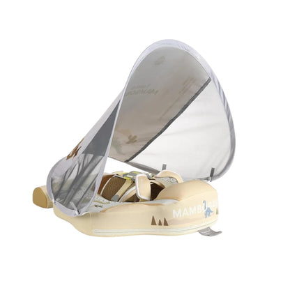 Mambobaby Non-Inflatable Baby Float with Canopy & Tail | Dino