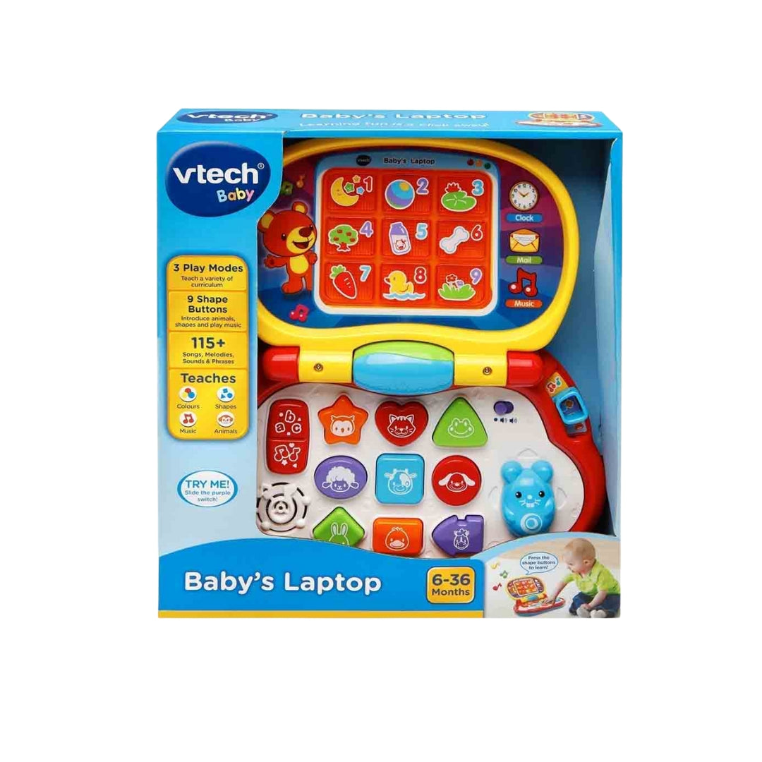 Vtech interactive laptop in a white background