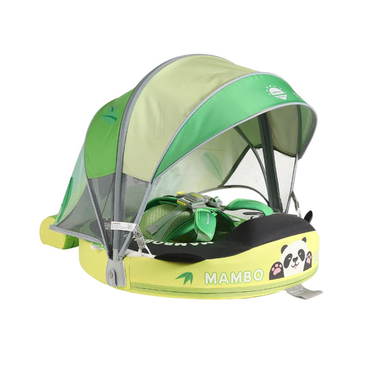 Mambobaby Non-Inflatable Baby Float with Canopy & Tail – Panda