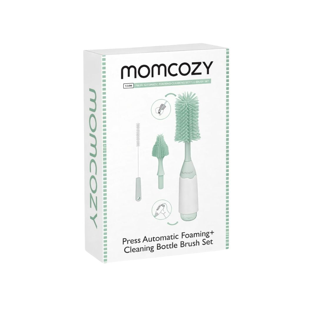 Momcozy cleaning bottle brush set packaging on a white background
