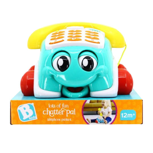 Infantino Bkids Toy telephone with a smiling face on a white background