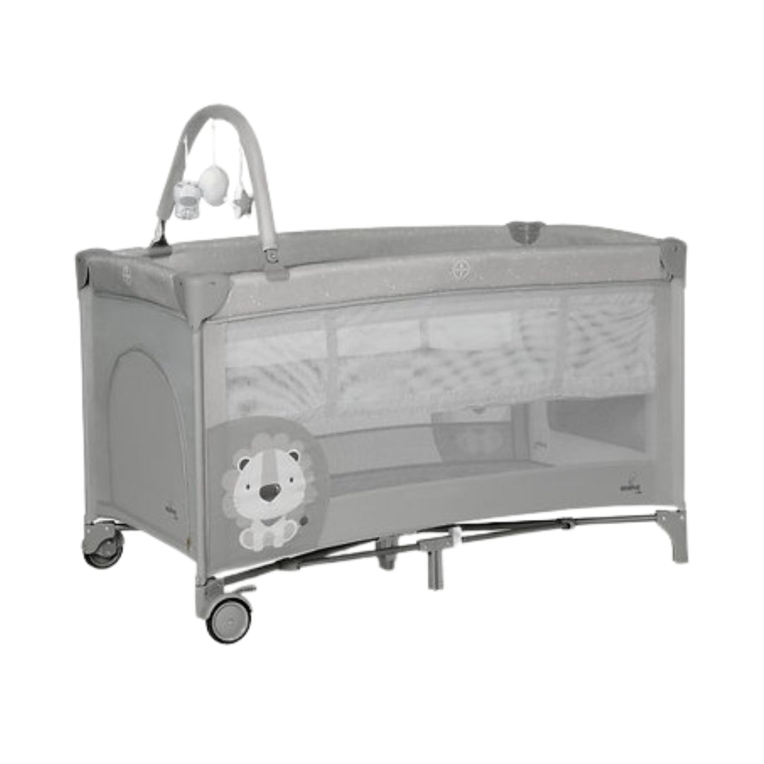 Asalvo Travel Cot Complet Duo Baby Lion Grey