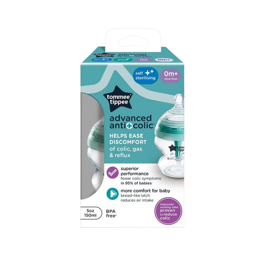 Tommee Tippee 150 ml Baby Bottles Advanced Anti-Colic Slow Flow