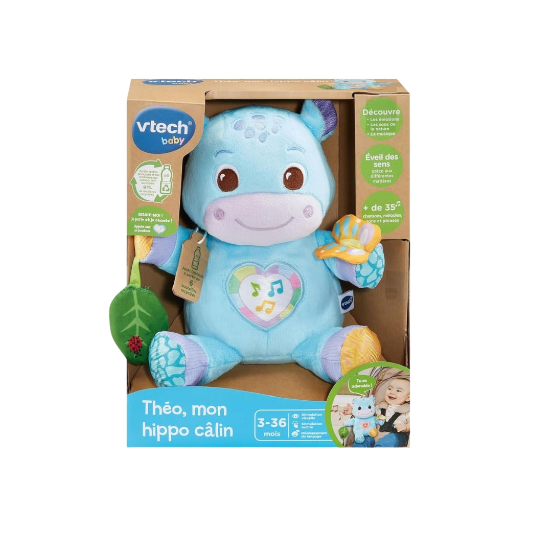 Vtech Theo mon calin Plush in a white bachground