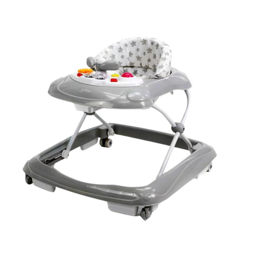 Asalvo Baby walker with seat and colorful controls on a white background