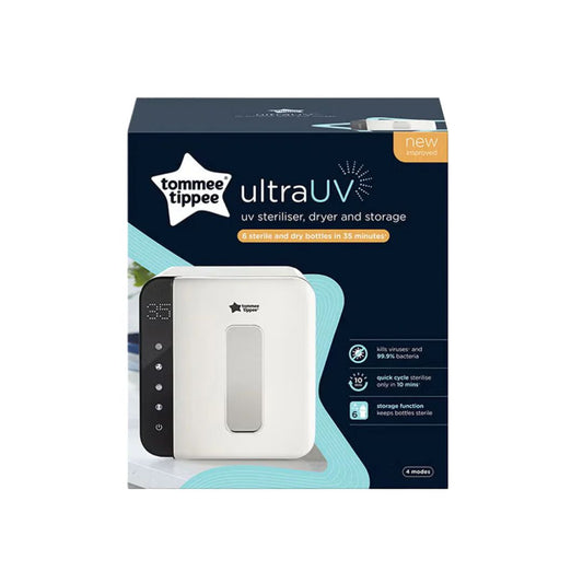 Tomme Tippee ultraUV sterilizer packaging on a white background
