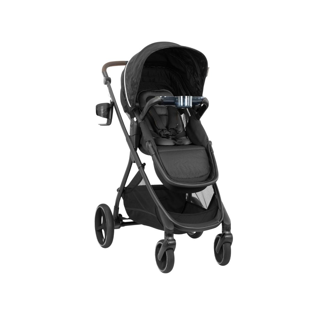 evenflo Black stroller on a white background