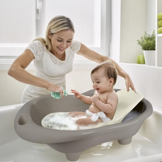 Dolu Bathtub and Baby Recliner - Gray