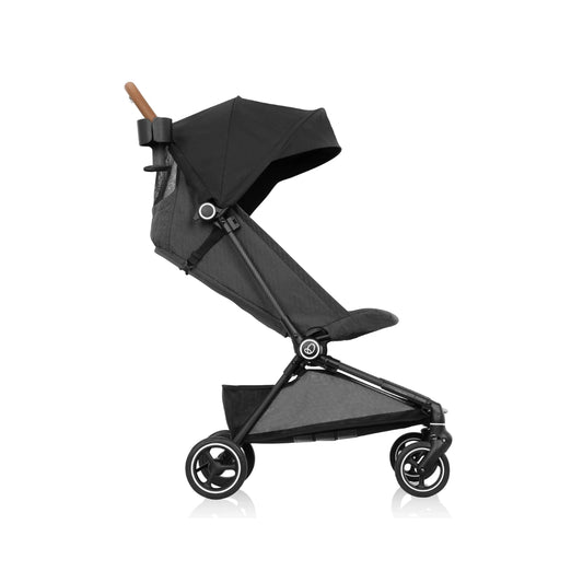 Evenflo Black stroller on a white background