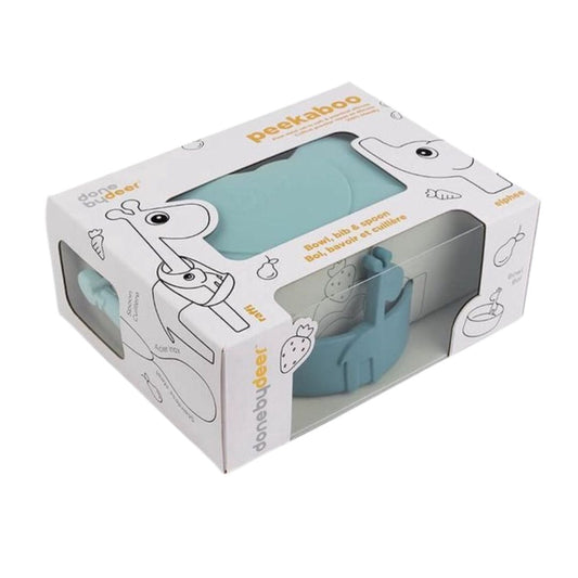 Packaged product with a blue item inside on a white background