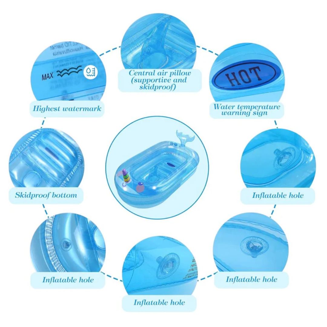 Jilong Sun Club Little Whale baby Inflatable Bathtub