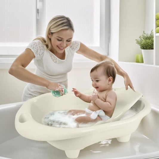 Dolu Bathtub and Baby Recliner - Beige