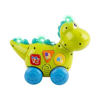 Hola Toy dinosaur with colorful buttons on a white background