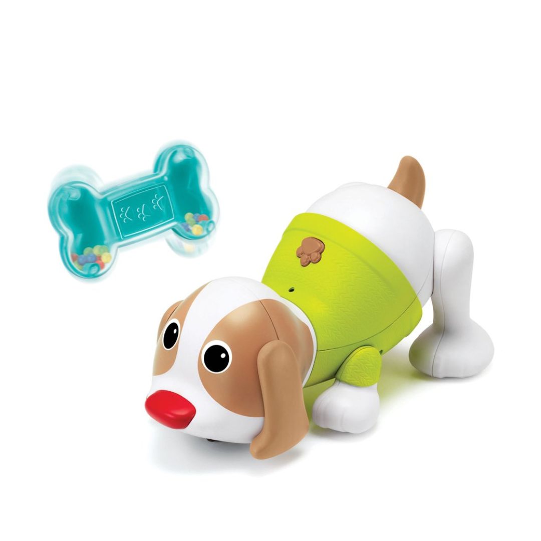 Infantino dancing dog toy in a white background